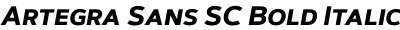 Artegra Sans SC Bold Italic